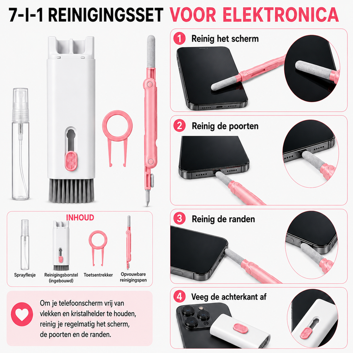 7-in-1 reinigingsset voor elektronica